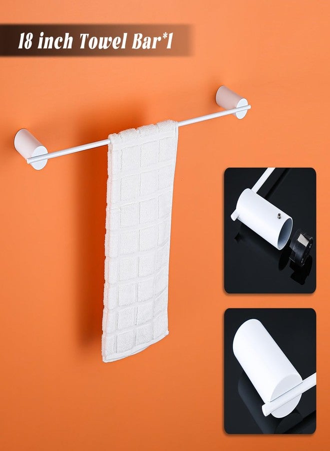 SWHYGER Stainless Steel Bathroom Hardware Set Light White Towel Rack Toilet Paper Holder Robe Hook Towel Bar Hook Bathroom Accessories,SW96068S-4LW. - Image 2