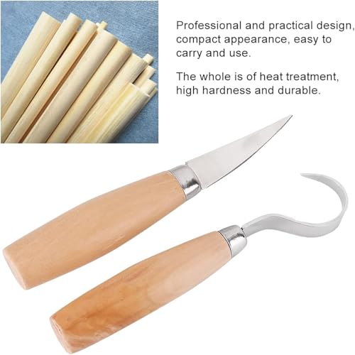 Indusoire Wood Carving Tools, 2Pcs Carving Set for Whittling Wood Crafts, Wood Carving Tools Set,Ergonomic Handle for Comfort,Sharp for Soft/Hard Woods,Ideal for Beginners and DIY Hobbyists - Image 3