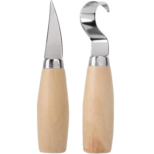 Indusoire Wood Carving Tools, 2Pcs Carving Set for Whittling Wood Crafts, Wood Carving Tools Set,Ergonomic Handle for Comfort,Sharp for Soft/Hard Woods,Ideal for Beginners and DIY Hobbyists - Image 1