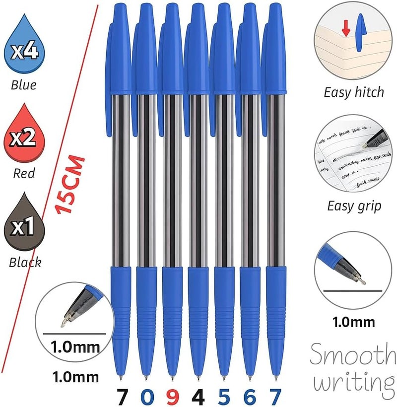 Fitto 7-Piece 1.0mm Ball Point Pen Set 15cm Assorted Colors - Image 2