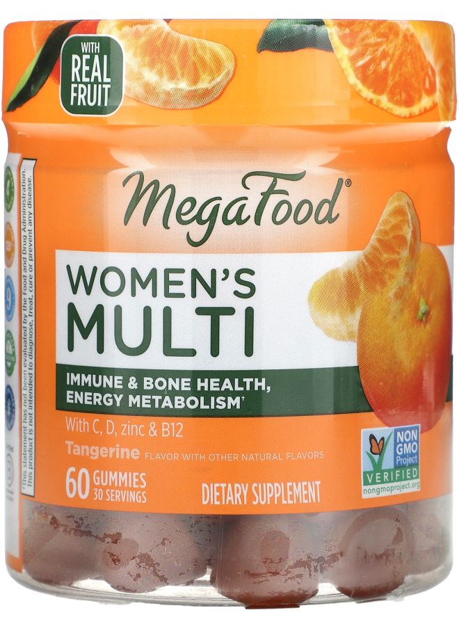 MegaFood Women's Multi Tangerine 60 Gummies