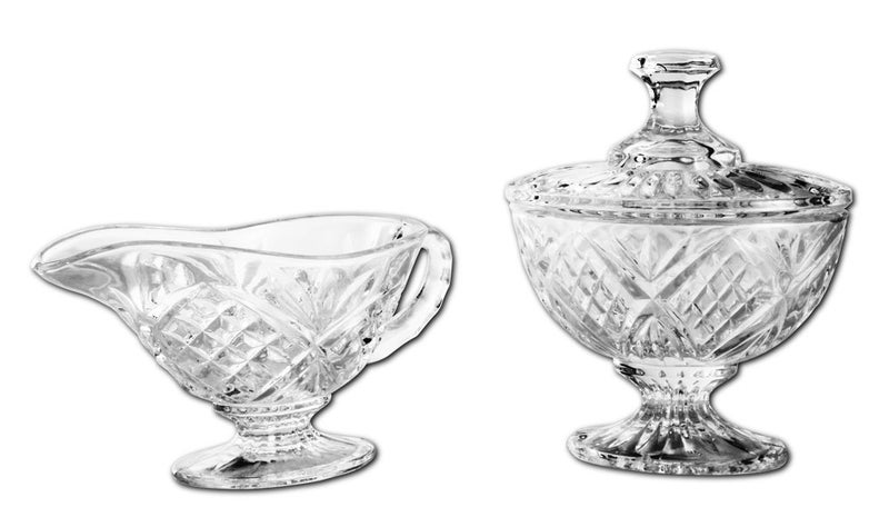 Godinger Dublin Sugar and Creamer Set, Clear - Image 1