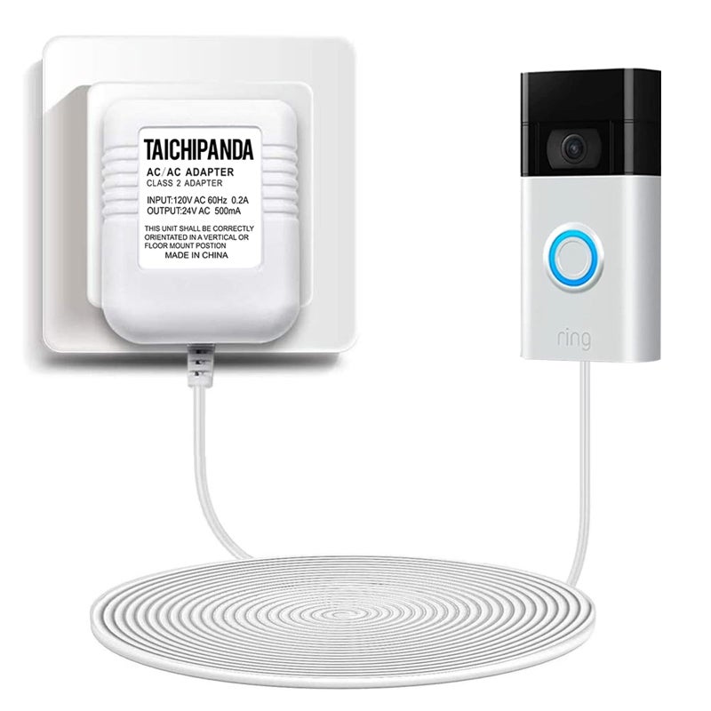 TAICHIPANDA 24 Volt Transformer, C Wire Adapter for Nest Honeywell Ecobee and Sensi Thermosta Doorbell Transformer for Nest Hello Doorbell and Any Doorbells Require 24V Power Supply - Image 1