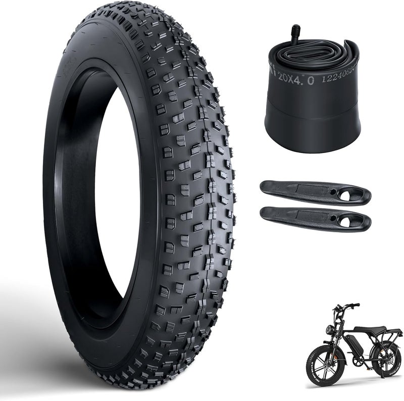 OUXI 20x4.0 Fat Tire Tube and Tire Set - Puncture Resistant Replacement for MTB and E-Bikes - Image 1