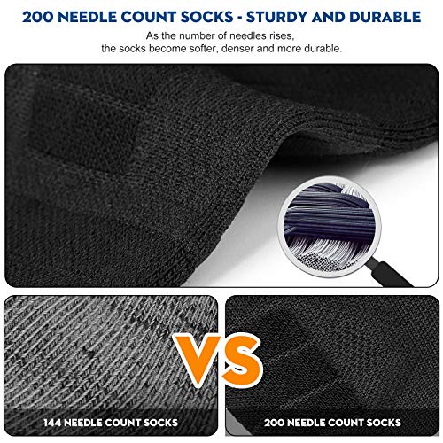 Hylaea Low Cut Athletic Running Socks for Men & Women (3 Pairs Black, Medium) - Image 4