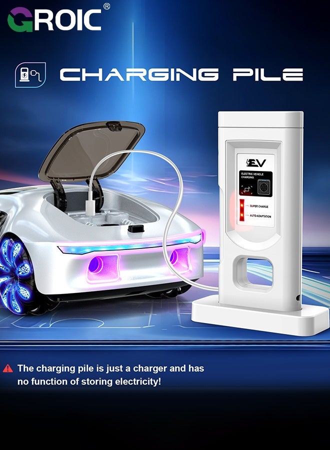 GROIC Futuristic Remote Control Car, Gesture Sensing Rc Stunt Car with Light Spray & Sound, 360° Rotate 2.4GHz RC Cars Toy for Kids,Gesture Control Remote Control Car - Image 3