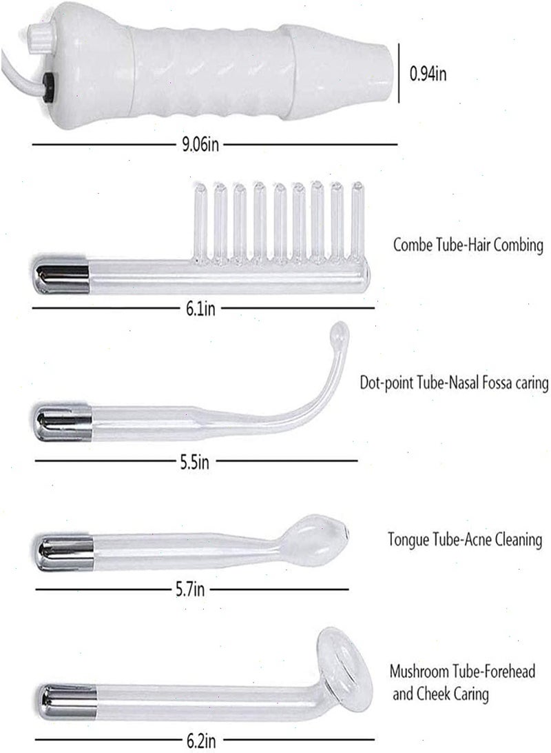 جهاز عناية بالبشرة عالي التردد 4 في 1 محمول مع علاج بالضوء الأحمر، جهاز العناية بالوجه المحمول لعلاج حب الشباب والتجاعيد ومكافحة الشيخوخة، مع 4 أقطاب زجاجية، للاستخدام المنزلي الاحترافي - Image 4