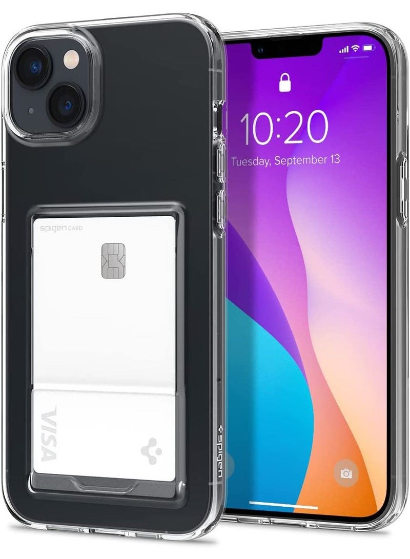 Spigen Crystal Slot iPhone 14 Plus Case Cover with 1 Card Slot - Crystal Clear 