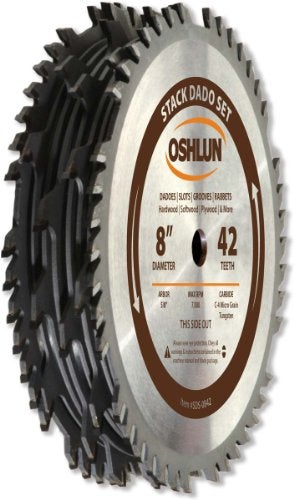 Oshlun SDS-0842 8-Inch 42 Tooth Stack Dado Set with 5/8-Inch Arbor - Image 4