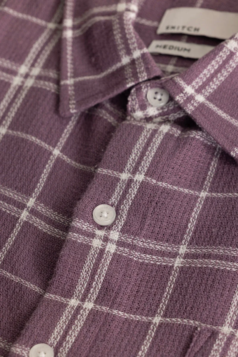 SNITCH Joost Purple Checks Shirt