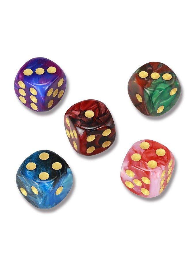 YOUSHARES YOUSHARES 50 Pack D6 Game Dice Set with Pouch - 16mm Two Color 6 Sided Dice, Perfect Table Games Dice for Tenzi, Yahtzee, DND MTG RPG War Games  - Image 5