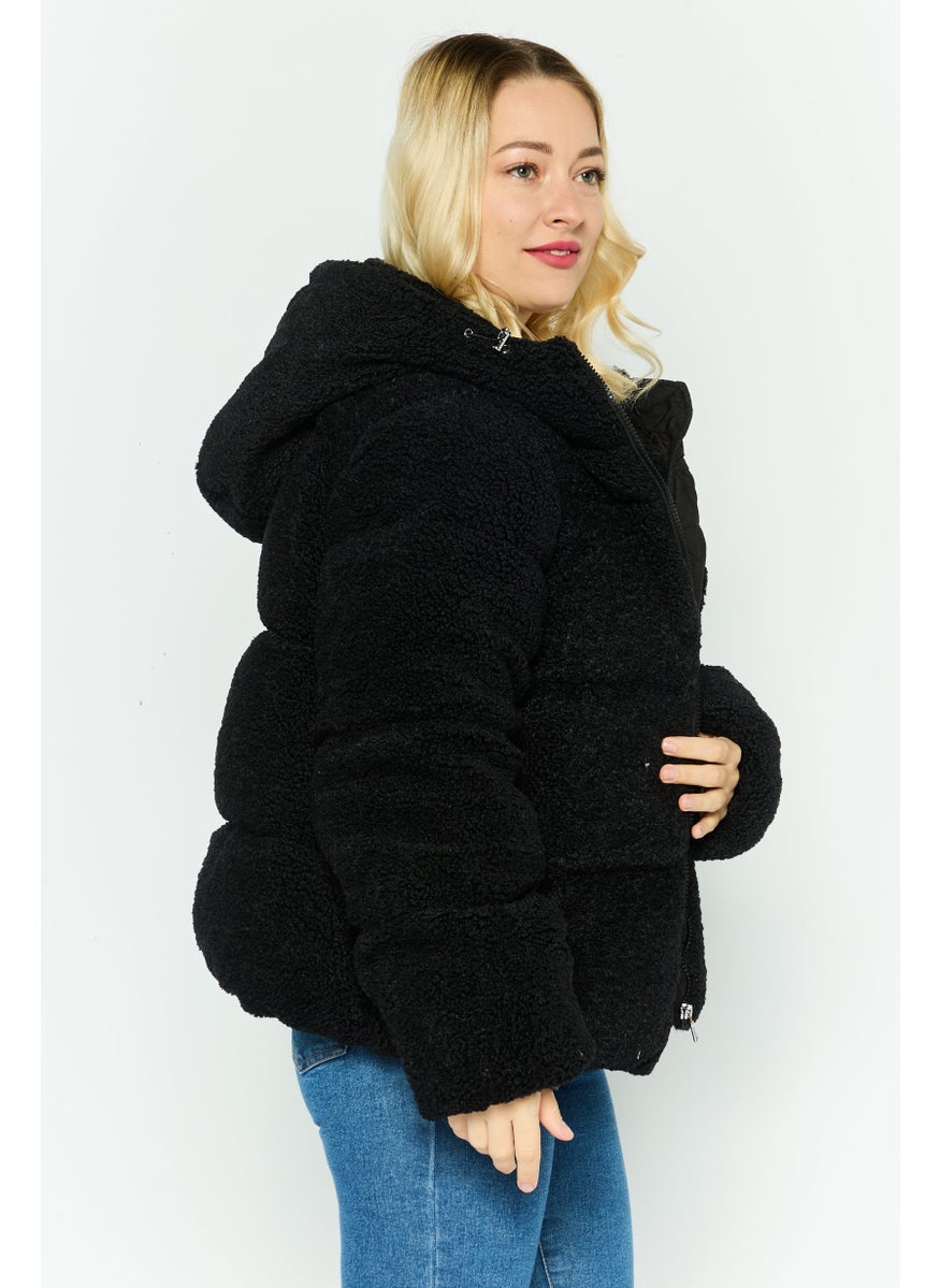 Madden Girl - Women Textured Soft Shell Jacket, Black - Image 1