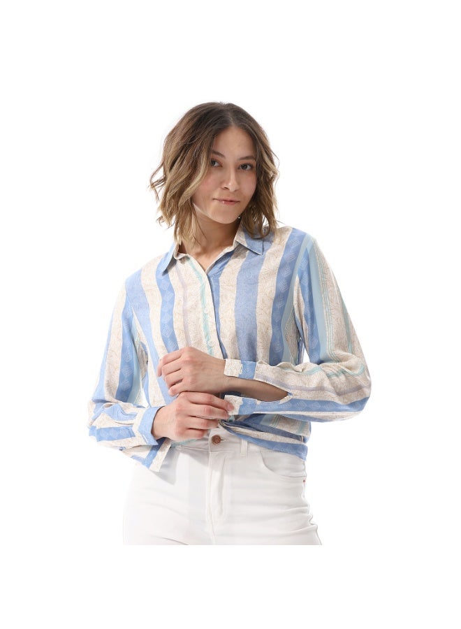Coctail 5684-blouse-light blue  - Image 1
