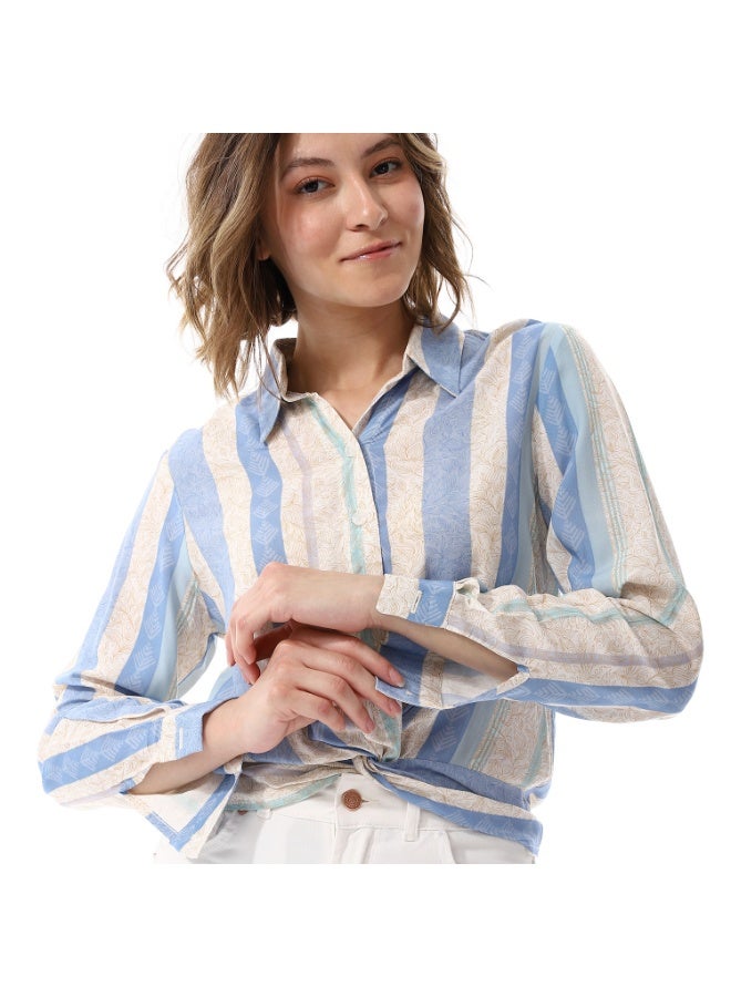 Coctail 5684-blouse-light blue  - Image 4