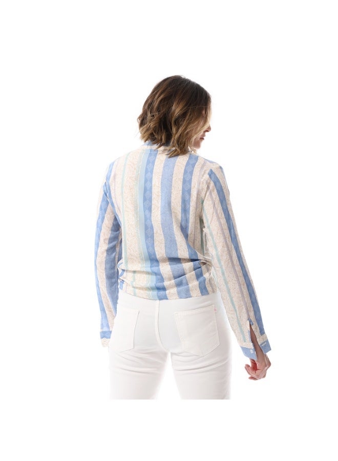 Coctail 5684-blouse-light blue  - Image 3