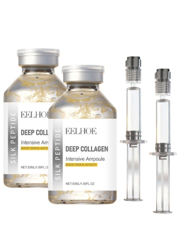 إيلهو أمبولة رفع مكثفة من بروتين الحرير | ترطب، تشد وترفع، جوهر وجه كوري مضاد للشيخوخة، ينعم التجاعيد، ويعزز المرونة | هدية عيد الميلاد للنساء، 50 مل / أمبولة (2 قطع، 1) - Image 1