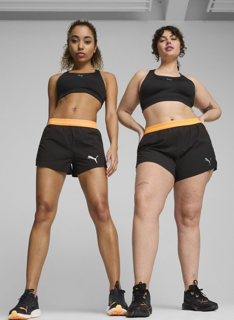 PUMA RUN ULTRAWEAVE VELOCITY 3" Womens Black Running Shorts - Image 1