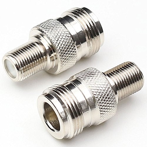 ANHAN F Type Female to N Type Female Connector Adapters RF Coax Straight Antenna Adapter 2Packs - Image 1