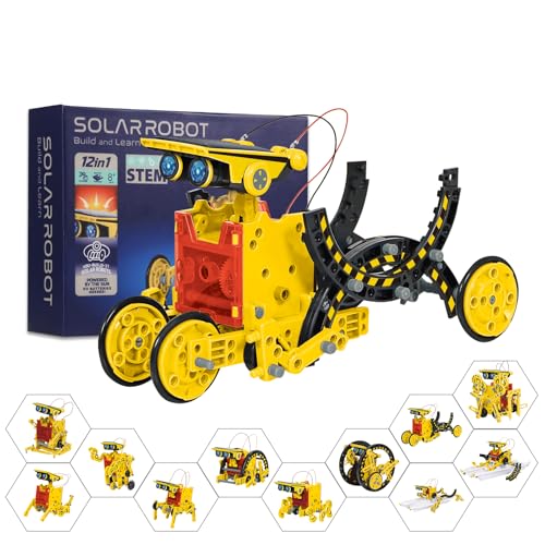 AESGOGO STEM Projects for Kids Ages 812 Solar Robot Science Building Kits Birthday Gifts for 8 9 10 11 1216 Year Old Boys Girls Teens Robotics Powered by Sun or BatteryNot Include - Image 1