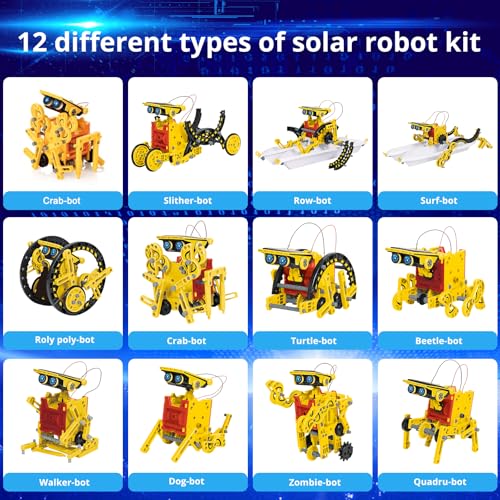 AESGOGO STEM Projects for Kids Ages 812 Solar Robot Science Building Kits Birthday Gifts for 8 9 10 11 1216 Year Old Boys Girls Teens Robotics Powered by Sun or BatteryNot Include - Image 5