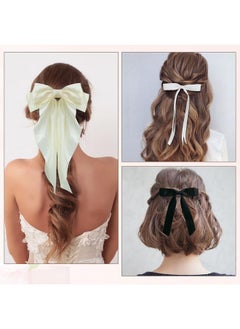 Deoot 6 Pcs Hair Bows Cute Hair Clips For Women Girls Tassel Ribbon Bowknot Hair Clips Black White Hair Bows Hair Accessories For Women Girls  - Image 3