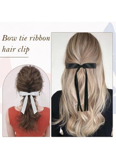Deoot 6 Pcs Hair Bows Cute Hair Clips For Women Girls Tassel Ribbon Bowknot Hair Clips Black White Hair Bows Hair Accessories For Women Girls  - Image 4