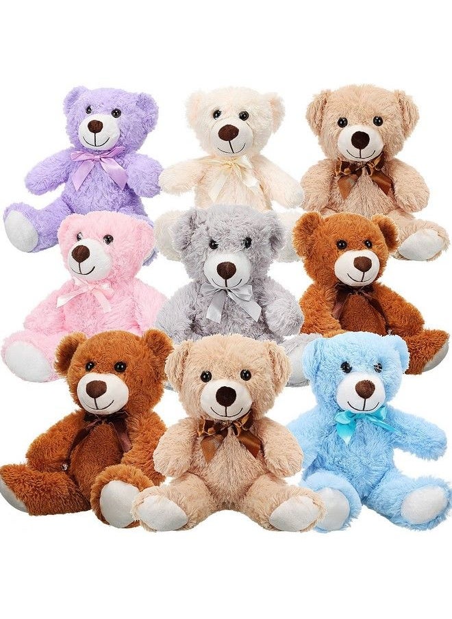 Zhanmai - 9 Packs Bear Bulk 14 Inch Plush Bears Stuffed Animals In 7 Colors Stuffed Bears For Graduation Baby Shower Wedding Birthday Party Favors - Image 1