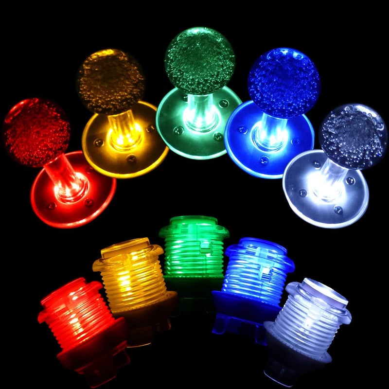 طقم DIY لمبة LED لألعاب الأركيد ، مفتاح ميكانيكي للوحة المفاتيح، زر أركيد LED، عصا تحكم، مشفر USB بدون تأخير لأجهزة الكمبيوتر وأنظمة MAME وRetropie وJamma. - Image 2