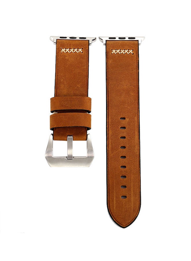 NIBEMINENT Leather Digital Watch Band For Apple Series 3/2/1 38Mm 