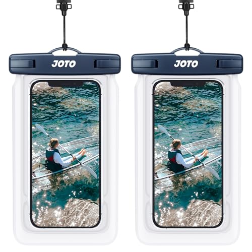 JOTO 2 Pack Floating Waterproof Phone Pouch Up to 7", IPX8 Floatable Underwater Phone Case Cellphone Dry Bag for iPhone 17/Air 16 15 14 13 12 11 Pro Max Xs Max XR X 8 7 Plus SE/Galaxy S24 S23 -Navy - Image 1