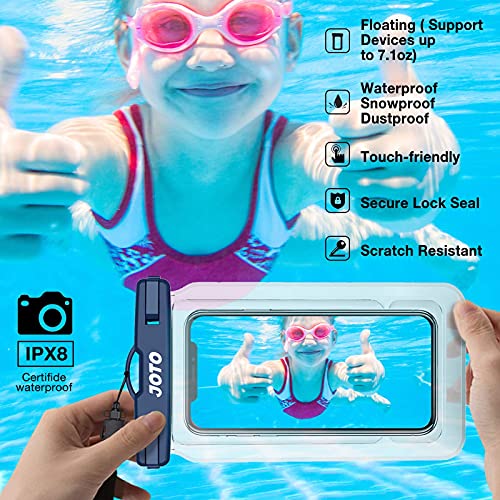 JOTO 2 Pack Floating Waterproof Phone Pouch Up to 7", IPX8 Floatable Underwater Phone Case Cellphone Dry Bag for iPhone 17/Air 16 15 14 13 12 11 Pro Max Xs Max XR X 8 7 Plus SE/Galaxy S24 S23 -Navy - Image 4