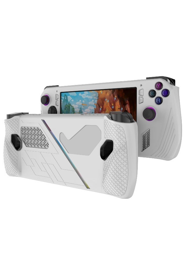 Silicone Protective Case with Kickstand for Rog Ally Gaming Handheld - Shock-Absorption, Anti-Scratch, Anti-Slip - White Cover Skin - Compatible with ROG Ally Handheld Console. - Image 1