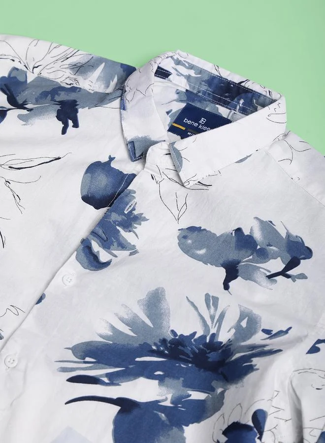 ستايلي Men Printed Slim Fit Casual Shirt by Bene Kleed