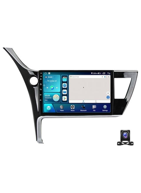 Android Car Stereo for Toyota Corolla 2017 2018 6GB RAM 128GB ROM Support SIM Card, Carplay, Mirror Link Wi-Fi BT, Radio GPS Navigation, 10 Inch IPS Touch Screen with AHD Camera Included