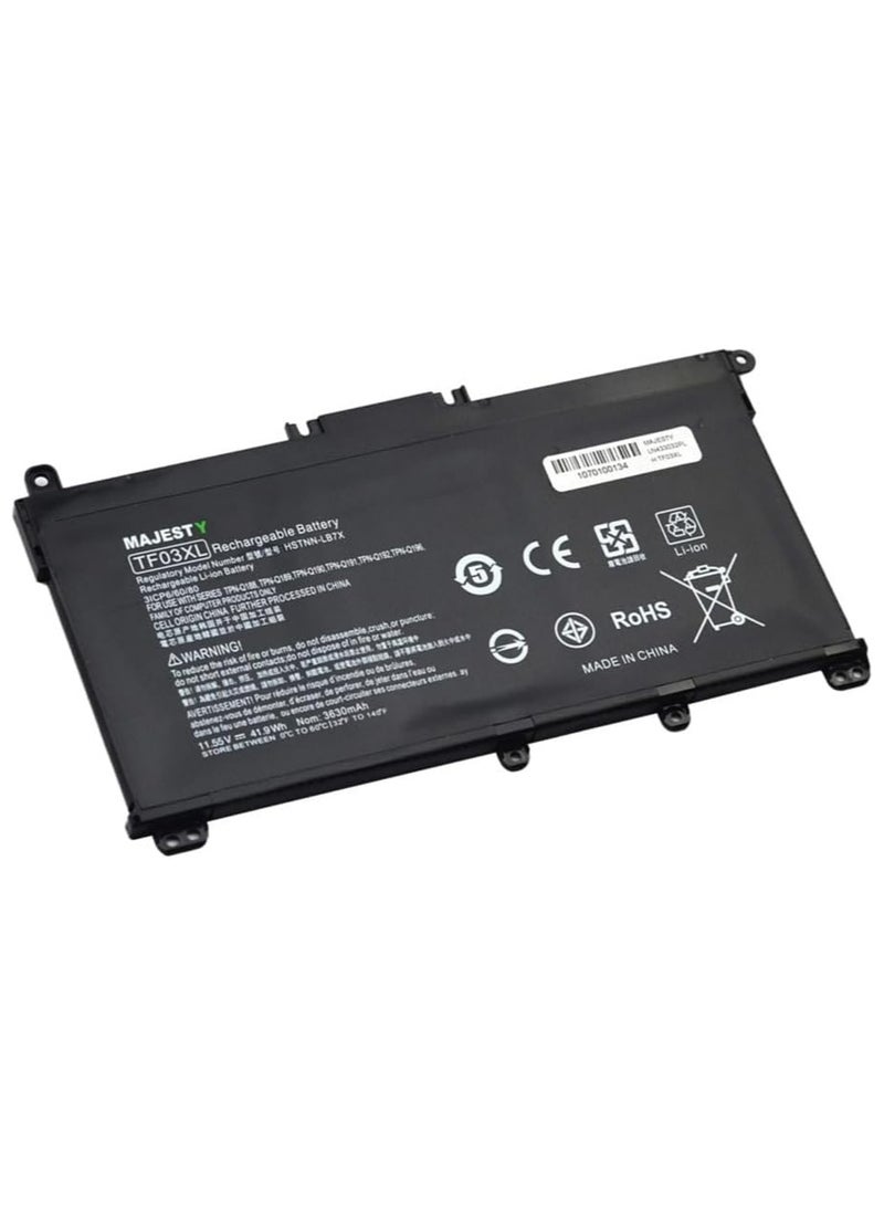 Majesty TF03XL Laptop battery compitable with hp TPN-Q188 ، TPN-Q189 ، TPN-Q190 ، Q191  models  - Image 1