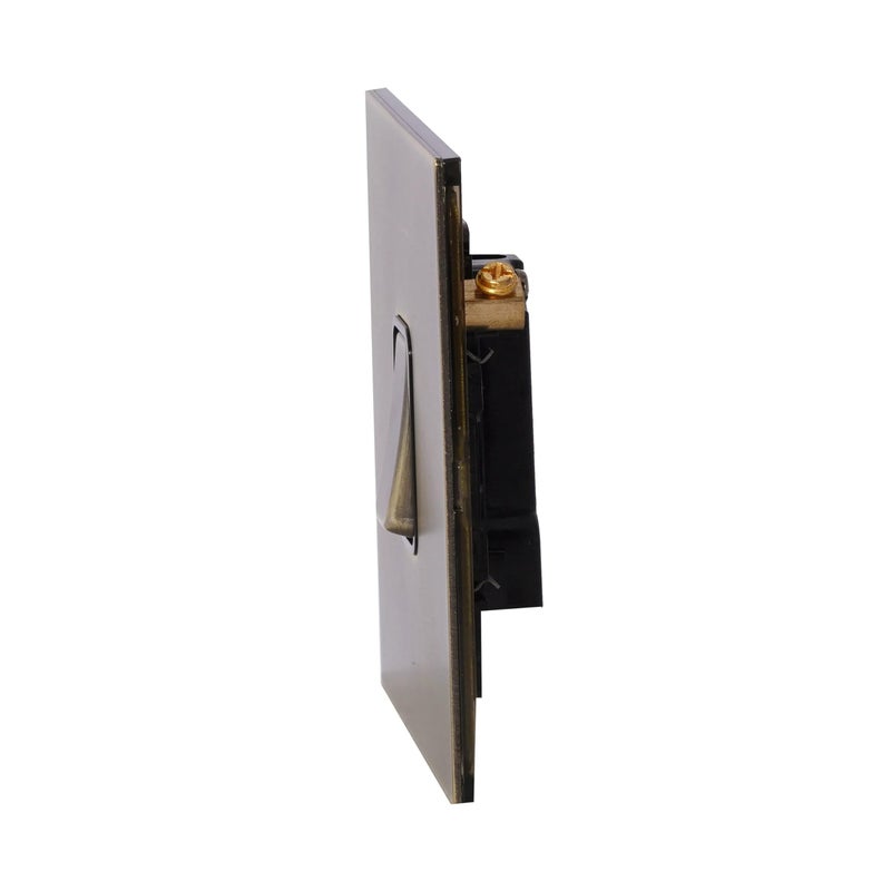 Donmarco Door Bell Switch – Rocker Button – Stainless Steel Panel, Modern & Durable, Fire-Resistant Electric Switch, 15-Year Warranty, Wall Switch for Home and Office (Light Antique Brass) - Image 3