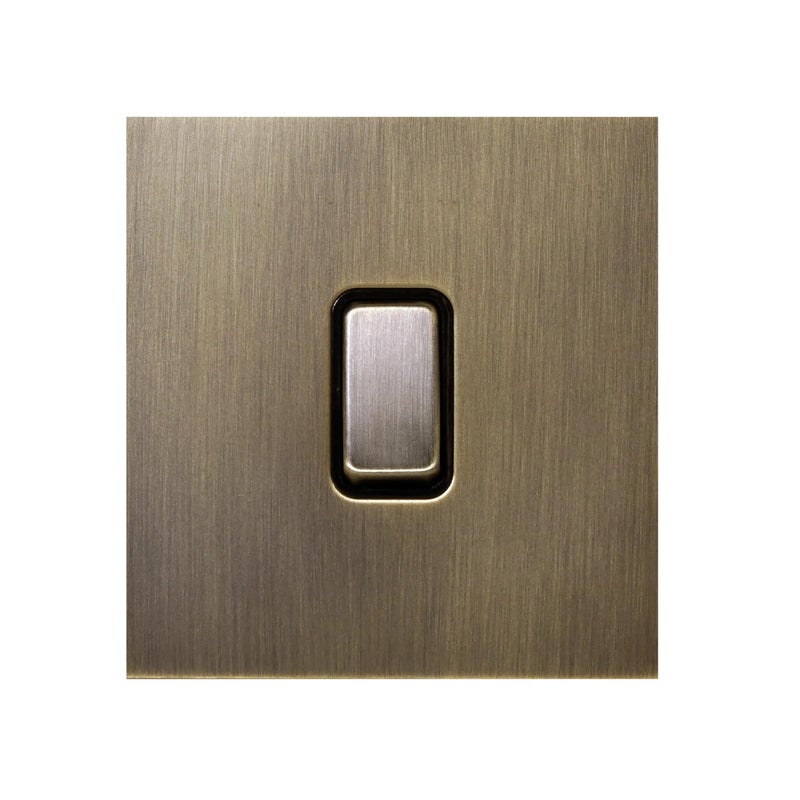 Donmarco Door Bell Switch – Rocker Button – Stainless Steel Panel, Modern & Durable, Fire-Resistant Electric Switch, 15-Year Warranty, Wall Switch for Home and Office (Light Antique Brass) - Image 1