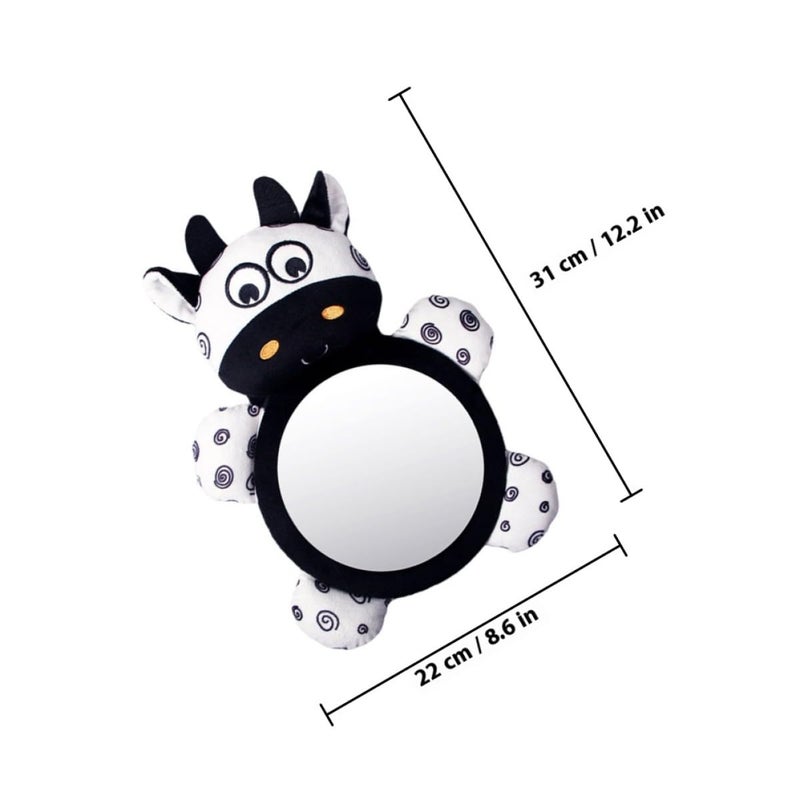 Rear Facing Backseat Mirror For Car And Stroller Black And White Reflective Safety Travel Mirror - Image 3