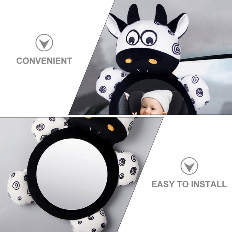 Rear Facing Backseat Mirror For Car And Stroller Black And White Reflective Safety Travel Mirror - Image 5