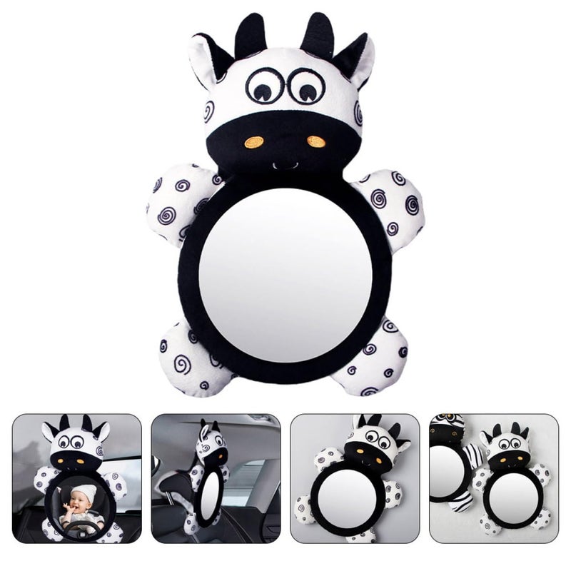 Rear Facing Backseat Mirror For Car And Stroller Black And White Reflective Safety Travel Mirror - Image 4