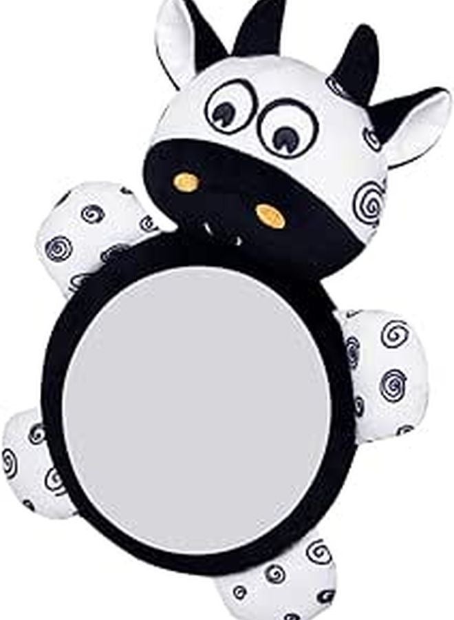 Rear Facing Backseat Mirror For Car And Stroller Black And White Reflective Safety Travel Mirror - Image 1