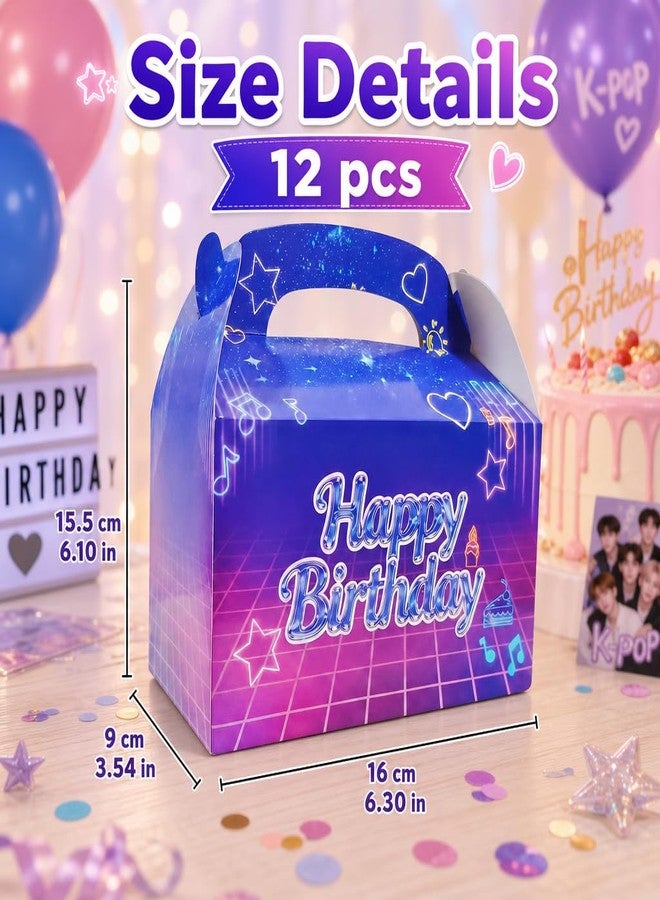 Sharmila 12-Pack Kpop Party Favor Gable Boxes, Birthday Treat Boxes - Image 4