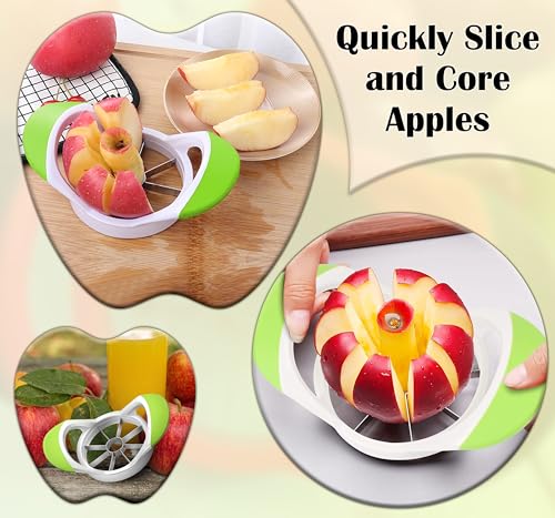 ARSUK Apple Cutter Slicer and Corer (8 Blades) - Thin Slice apple wedger, 2 in 1 Apple Core Remover and Cutter Tools, Non-Slip Soft Grip Handles - Image 2