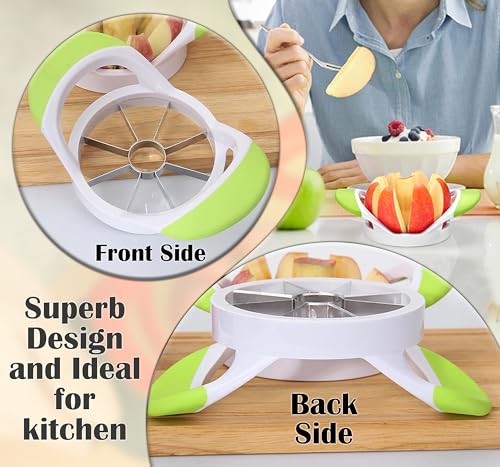 ARSUK Apple Cutter Slicer and Corer (8 Blades) - Thin Slice apple wedger, 2 in 1 Apple Core Remover and Cutter Tools, Non-Slip Soft Grip Handles - Image 3
