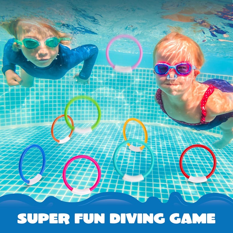JOYIN Diving Rings, Pool Toy, 8 Colors, Underwater Training, Swimming Pool Diving Ring Toy For Kids, Gift, Summer, Swimming - Image 5