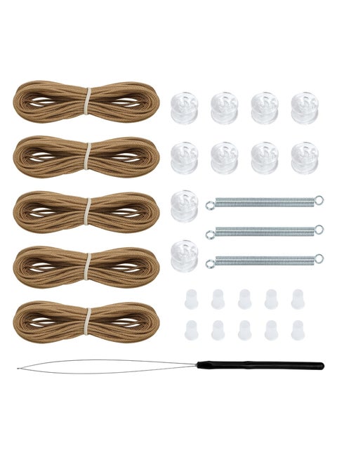 RV Pleated Shade Repair Kit, RV Window Shade Restringing Kit for Day Night Pleated Shade-Tan
