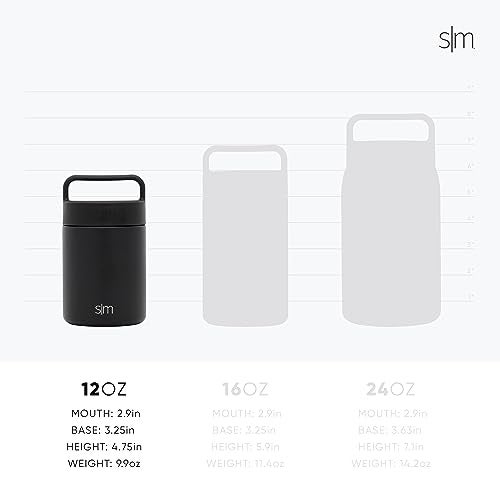 Simple Modern Food Jar for Hot Food | Reusable Stainless Steel Vacuum Insulated Leak Proof Lunch Storage for Smoothie Bowl, Soup, Oatmeal | Provision Collection | 12oz | Midnight Black - Image 4
