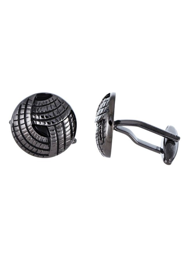 Philippe Moraly - Stainless Steel Cufflink for Men PMS067B - Image 1
