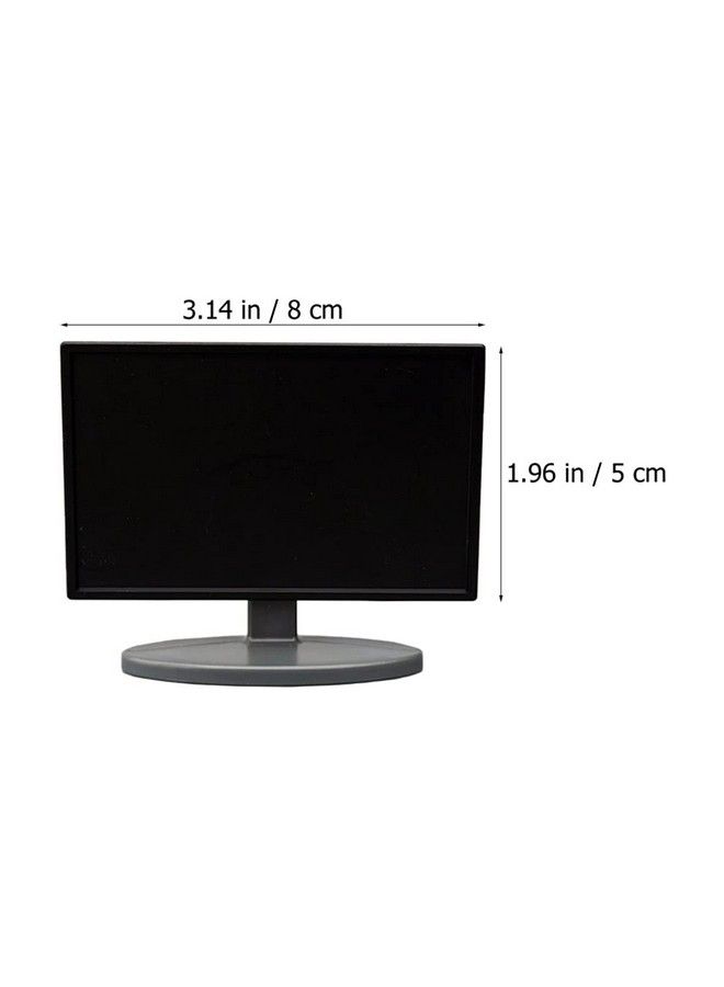 Toyvian Dollhouse Miniature Tv Television Simulation Plastics Black Television Furniture Mini Furniture Model Dollhouse Decoration Accessories For Dollhouse Fairy Garden Decoration - Image 4