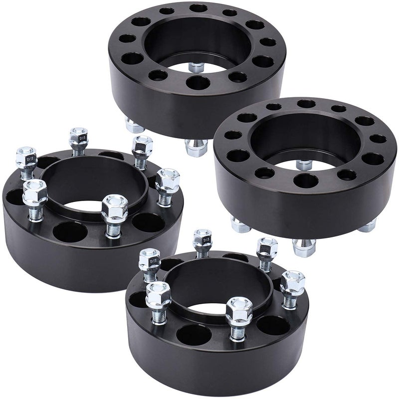 IRONTEK 2in 6x1397mm Hubcentric Spacers 12x15 Studs 106mm Hub Bore 6x55 Wheel Spacer Adapters Fit for Toyota Tacoma 4Runner TundraFJ Cruiser for Lexus GX460 GX470 4PCS